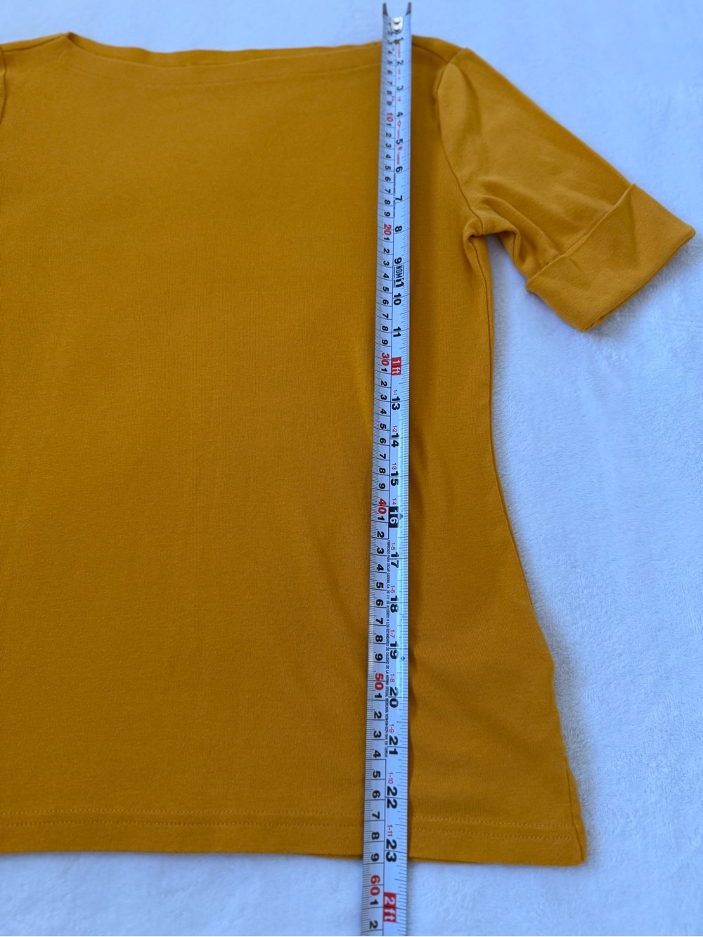 Lauren Ralph Lauren Mustard Boat Neck Top Quiet Luxury Preppy S - Picture 10 of 11